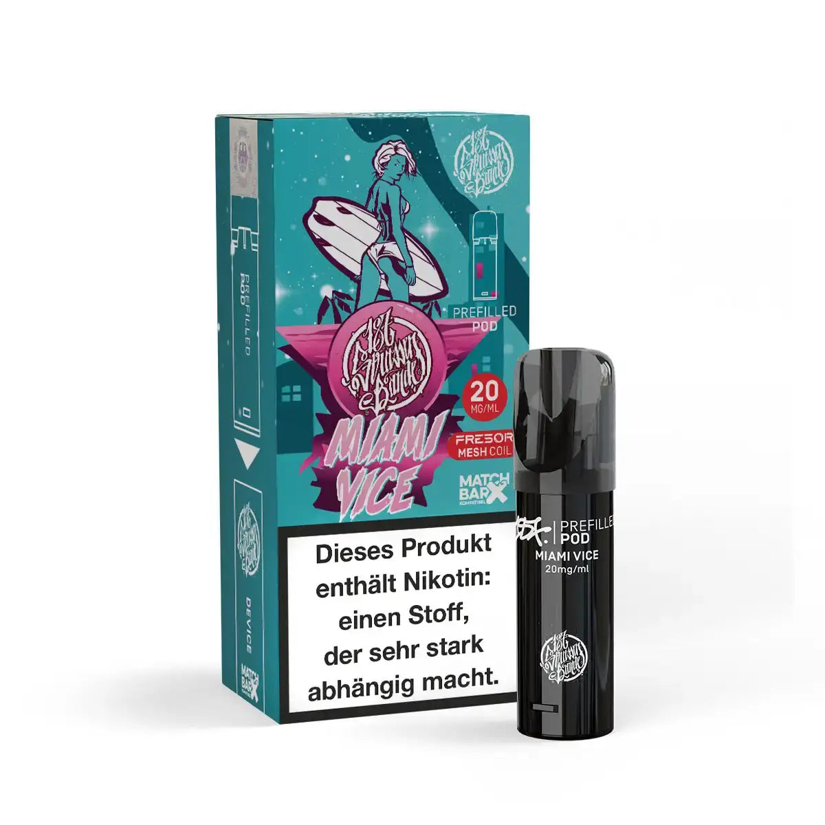 187 Strassenbande - Prefilled Pod (MatchBar) - Miami Vice - 20mg/ml // Steuerware