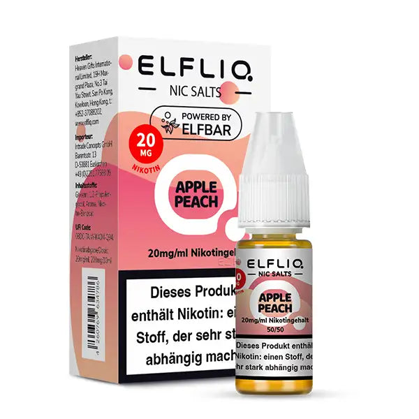 Elfbar - ELFLIQ - Apple Peach - 10ml - 20mg/ml - Nikotinsalz // Steuerware